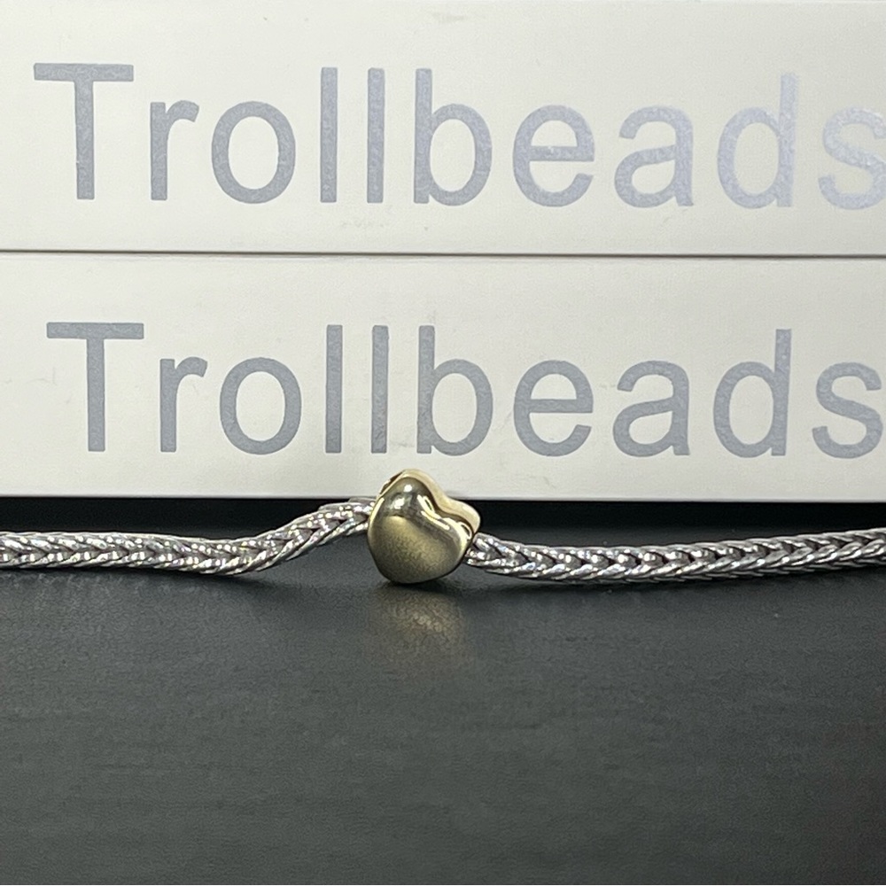 Trollbeads Retired Heart, Gold Bead- 21310